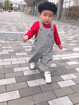 「平成最後のWEARISTAセンバツ」｜「アイテム（オールインワン・サロペット）」を使った、rihi_to⋆﻿ さん（キッズ・80cm）の春コーディネート