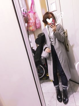 「A part by（アパートバイ）のアイテム（パーカー）」を使った、sawawaさん（レディース・157cm）の冬コーディネート