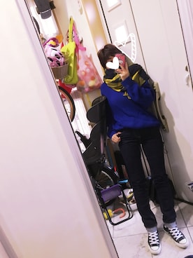 「Eddie Bauer（エディーバウアー）のアイテム（パンツ）」を使った、sawawaさん（レディース・157cm）の秋コーディネート