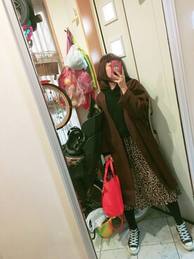 「H&M（エイチ・アンド・エム）のアイテム（パーカー）」を使った、sawawaさん（レディース・157cm）の冬コーディネート