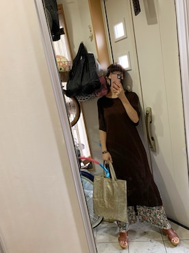 「mayblue（メイブルー）のアイテム」を使った、sawawaさん（レディース・157cm）の秋コーディネート