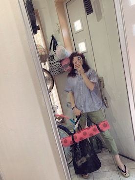 「Eddie Bauer（エディーバウアー）のアイテム（パンツ）」を使った、sawawaさん（レディース・157cm）の秋コーディネート