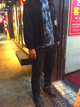「C.E（シーイー）のアイテム（ブルゾン、ブラック系）」を使った、shotaさん（メンズ・170cm）の秋コーディネート