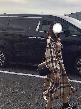 「152cm」｜「アイテム（シャツワンピース）」を使った、M E G ︎さん（レディース・152cm）の春コーディネート