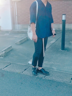 「Dr. Martens（ドクターマーチン）のDr.Martens (ドクターマーチン)/1461 3EYE GIBSON SHOES（その他シューズ）」を使った、キノさん（メンズ・174cm）の夏コーディネート