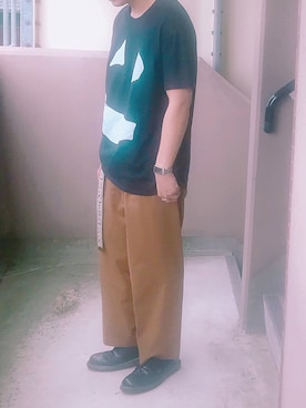 「Dr. Martens（ドクターマーチン）のDr.Martens (ドクターマーチン)/1461 3EYE GIBSON SHOES（その他シューズ）」を使った、キノさん（メンズ・174cm）の夏コーディネート