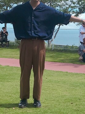 「Dr. Martens（ドクターマーチン）のDr.Martens (ドクターマーチン)/1461 3EYE GIBSON SHOES（その他シューズ）」を使った、キノさん（メンズ・174cm）の夏コーディネート