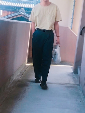 「Dr. Martens（ドクターマーチン）のDr.Martens (ドクターマーチン)/1461 3EYE GIBSON SHOES（その他シューズ）」を使った、キノさん（メンズ・174cm）の秋コーディネート