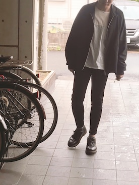 「Dr. Martens（ドクターマーチン）のDr.Martens (ドクターマーチン)/1461 3EYE GIBSON SHOES（その他シューズ）」を使った、キノさん（メンズ・174cm）の春コーディネート