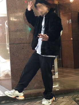 「Supreme （シュプリーム）のアイテム（ジャケット/アウター）」を使った、YUYAさん（メンズ・174cm）の冬コーディネート