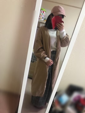 「RETRO GIRL（レトロガール）のアイテム（ダウンジャケット/コート）」を使った、κanamiさん（レディース・152cm）の春コーディネート