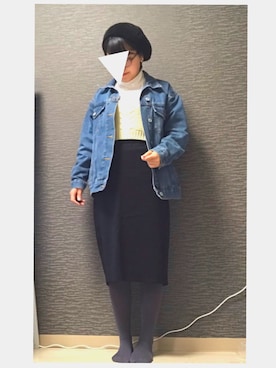 「w closet」｜「アイテム（デニムジャケット）」を使った、YUKIさん（レディース・155cm）の春コーディネート