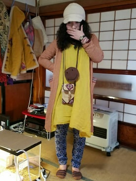 「アイテム（食器/キッチン、ブラウン系）」を使った、トミーさん（レディース・162cm）の冬コーディネート