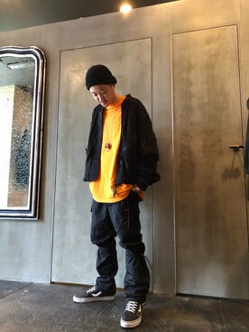 「KMRii（ケムリ）のアイテム（ジャケット/アウター）」を使った、takaya  ogawaさん（メンズ・172cm）の秋コーディネート