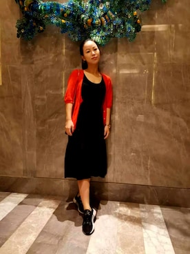 「sandro（サンドロ）のアイテム（ワンピース/ドレス）」を使った、小个子的翘臀さん（レディース・156cm）の冬コーディネート