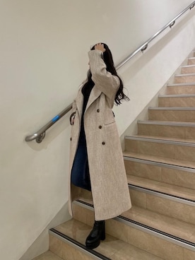「でにむ」｜「アイテム（トレンチコート）」を使った、TOMOKA  さん（レディース・156cm）の秋コーディネート