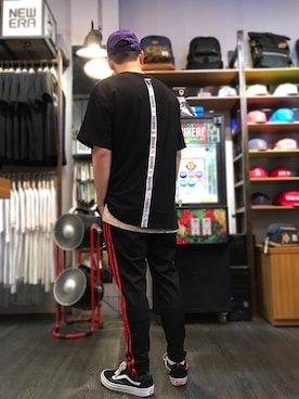 「NOWHERE（ノーウェア）のアイテム」を使った、阿展さん（メンズ・175cm）の夏コーディネート