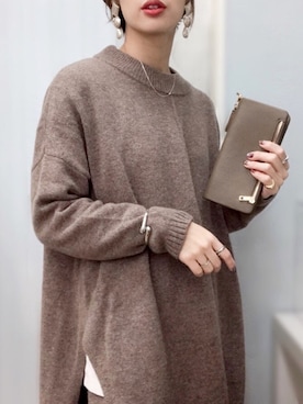 「アイテム（財布、ブラウン系）」を使った、noriさん（レディース・159cm）の冬コーディネート
