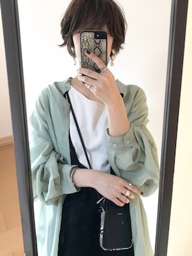 「ピスタチオ」｜「アイテム（サロペット/オーバーオール）」を使った、noriさん（レディース・159cm）の春コーディネート