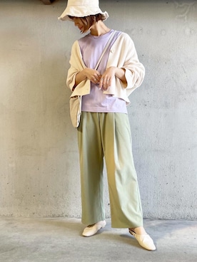 「ピスタチオ」｜「アイテム（スリッポン）」を使った、noriさん（レディース・159cm）の春コーディネート