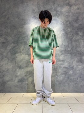 「RECOMMEND  ITEM STYLING」｜「アイテム（スウェットパンツ）」を使った、11511khさん（メンズ・177cm）の春コーディネート