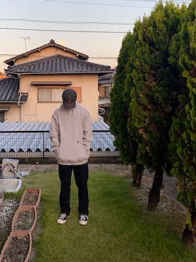 「CONVERSE（コンバース）のアイテム（パンツ）」を使った、t__ckさん（メンズ・173cm）の秋コーディネート