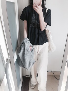 「blue」｜「アイテム（チノパンツ）」を使った、metaylor🐇さん（レディース・162cm）の冬コーディネート