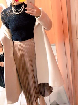 「パーティースタイル」｜「アイテム（その他アウター）」を使った、さんりおさん（レディース・149cm）の秋コーディネート