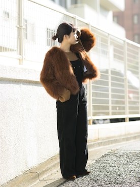 「coordinate」｜「アイテム（その他アウター）」を使った、nanoPR takasakiさん（レディース・155cm）の冬コーディネート