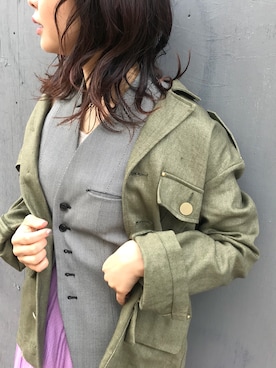 「coordinate」｜「アイテム（その他アウター）」を使った、nanoPR takasakiさん（レディース・155cm）の冬コーディネート