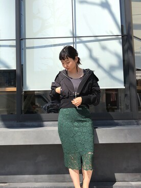 nanoPR takasakiさんの「【Oggi 7月号掲載】レースタイトスカート」を使ったコーディネート