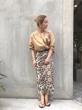 「アイテム（スカート、その他）」を使った、nanoPR takasakiさん（レディース・155cm）の春コーディネート