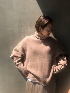 「PENDLETON（ペンドルトン）のアイテム（ニット/セーター）」を使った、nanoPR takasakiさん（レディース・155cm）の秋コーディネート