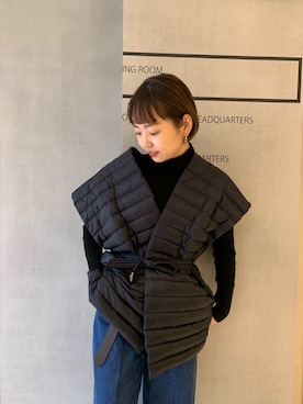 「TATRAS」｜「アイテム（ダウンベスト）」を使った、nanoPR takasakiさん（レディース・155cm）の冬コーディネート