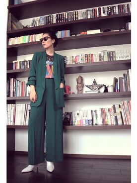 Zara ザラ のセットアップ グリーン系 を使ったレディース人気ファッションコーディネート Wear