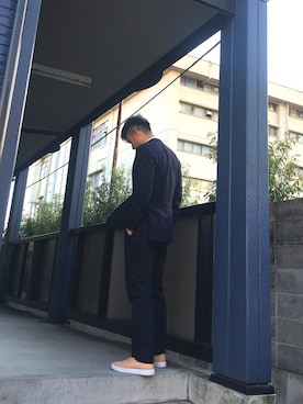 「CANALI（カナーリ）のアイテム」を使った、ニケさん（メンズ・181cm）の冬コーディネート