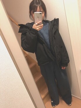 「アイテム（ブルゾン）」を使った、# Yさん（レディース・160cm・10代）の冬コーディネート