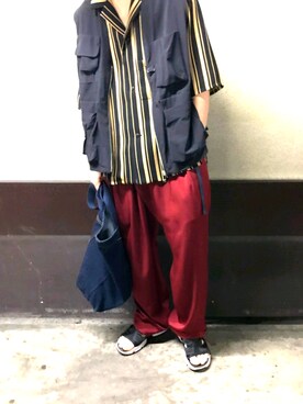 「Lui's（ルイス）のアイテム（その他アウター）」を使った、Naru Nishimuraさん（メンズ・165cm）の春コーディネート
