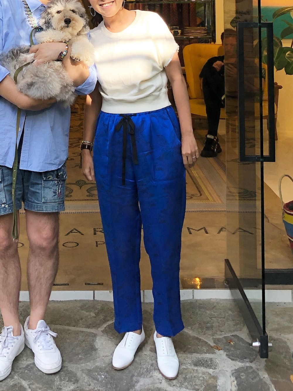「DIESELのアイテム（Tシャツ/カットソー、ホワイト系）」を使った、mikiさん（レディース・158cm）の春コーディネートの1枚目の写真
