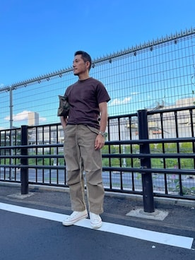 「茶色」｜Penguin by Munsingwearさん（メンズ・168cm）の夏コーディネート