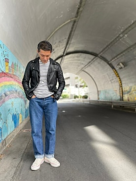 「リーバイス」｜Penguin by Munsingwearさん（メンズ・168cm）の秋コーディネート