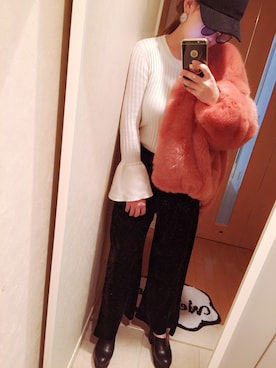 「DHOLIC（ディーホリック）のアイテム（その他アウター）」を使った、yukiさん（レディース・160cm）の冬コーディネート