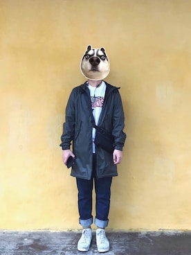 「PULL&BEAR（プルアンドベア）のアイテム（ピーコート）」を使った、---TS---さん（メンズ・170cm）の春コーディネート