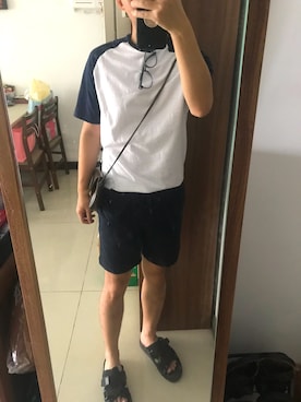 「PULL&BEAR（プルアンドベア）のアイテム（カーゴパンツ）」を使った、---TS---さん（メンズ・169cm）の夏コーディネート