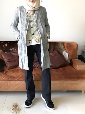 「レイヤードstyle」｜「アイテム（ノーカラージャケット）」を使った、nouvelle Ark  樋口蒼馬さん（メンズ・177cm）の冬コーディネート