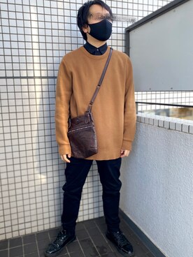 ショルダーバッグを使った 全身ユニクロ のメンズ人気ファッションコーディネート Wear