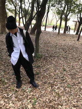 「Y's（ワイズ）のアイテム（ニットキャップ/ビーニー）」を使った、翔-taroさん（メンズ・170cm）の冬コーディネート
