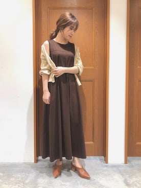 「ラテコーデ」｜「アイテム（ワンピース/ドレス）」を使った、a y aさん（レディース・158cm）の夏コーディネート