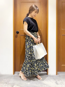 「骨格診断ナチュラル」｜a y aさん（レディース・158cm）の夏コーディネート