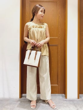 「骨格診断ナチュラル」｜a y aさん（レディース・158cm）の夏コーディネート